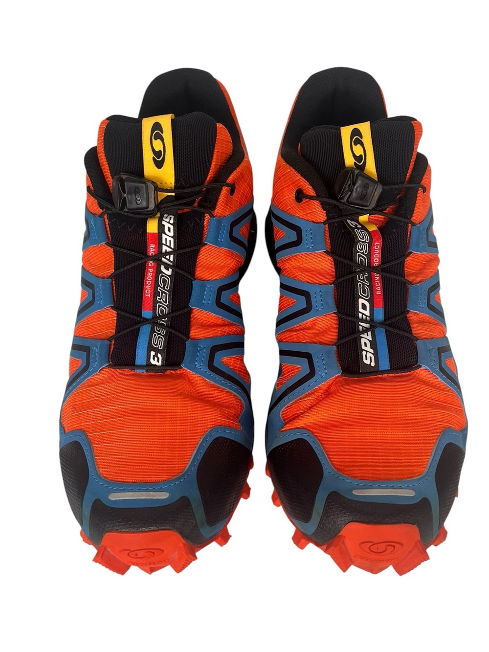 Salomon Speedcross 3 Trail Running Shoes Mens 8/Womens 9.5 Orange Blue Hiking - Picture 2 of 10